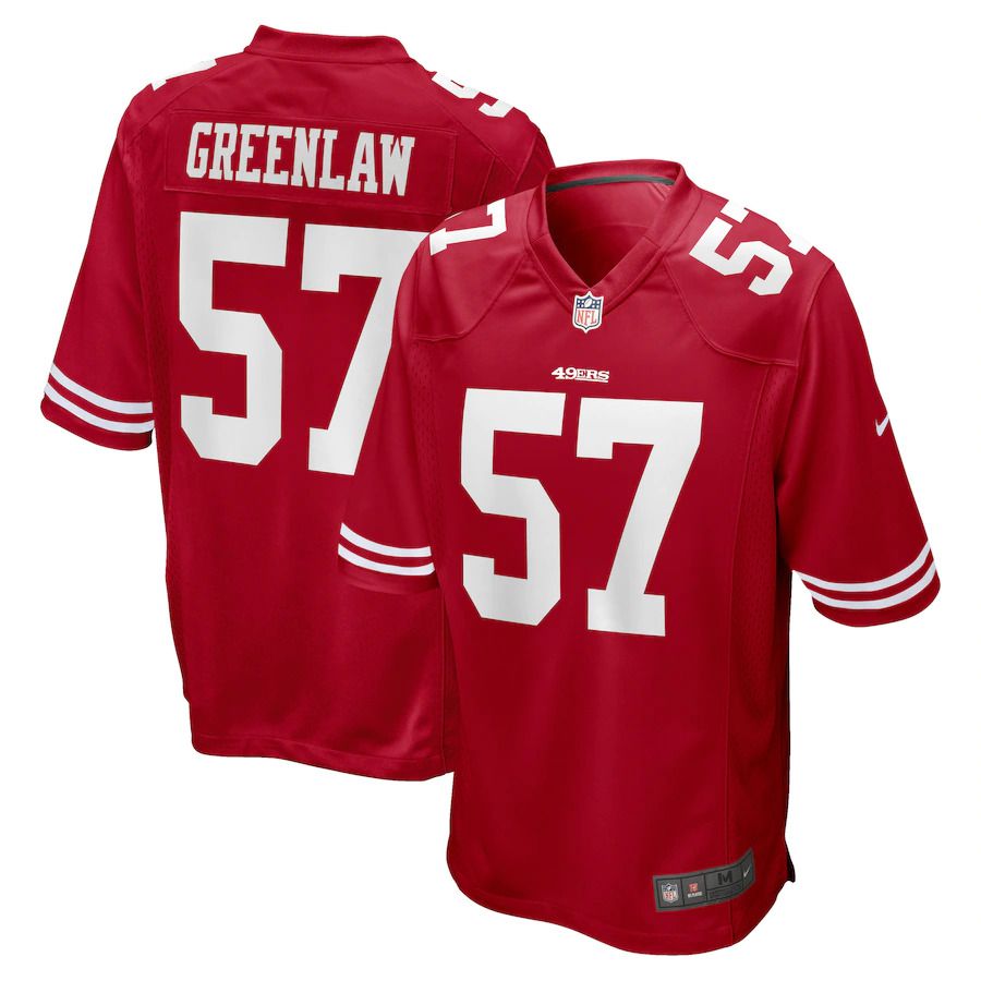 Men San Francisco 49ers 57 Dre Greenlaw Nike Scarlet Game NFL Jersey